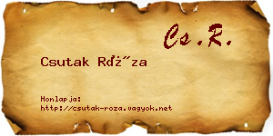 Csutak Róza névjegykártya
